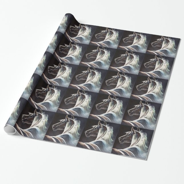 Papel De Presente O cavalo preto (Desenrolado)
