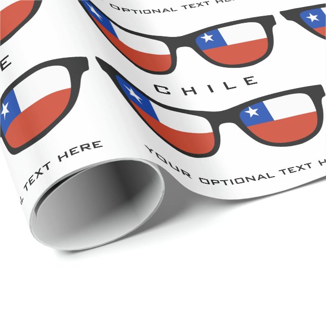 Papel De Presente O Chile ensina texto personalizado e quebra de pre (Ponta do rolo)