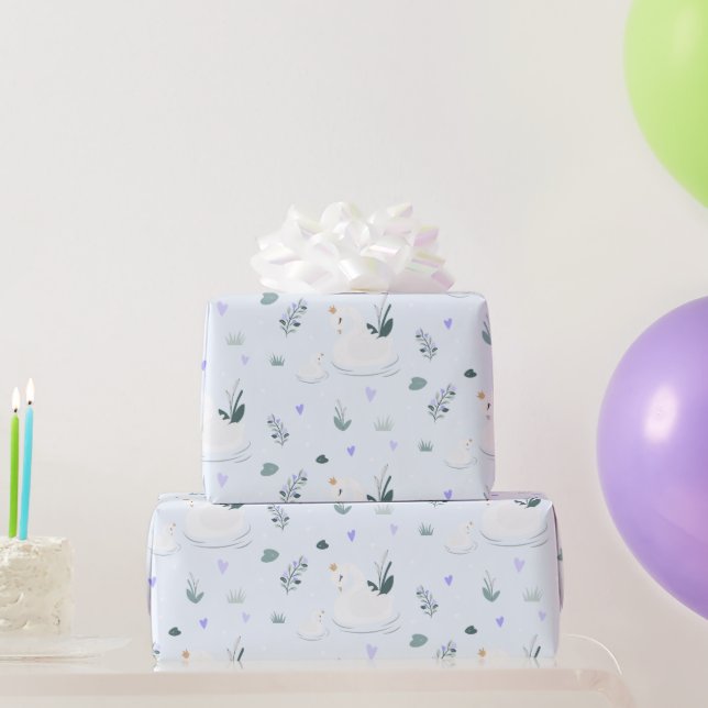 Papel De Presente O Cisne Coroado (Presentes para festas)