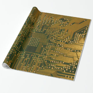 Papel De Presente O conselho de circuito Dourado dos eletrônicos