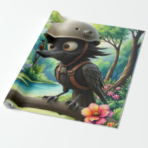 Papel De Presente O Corvo Que Pegou Conselhos de Voo de um Caracol.