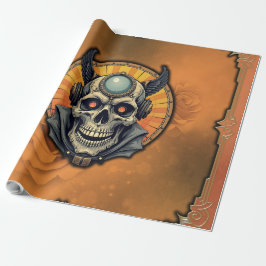 Papel De Presente O crânio alado.