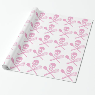 Papel De Presente O crânio e a cruz Whisk o rosa