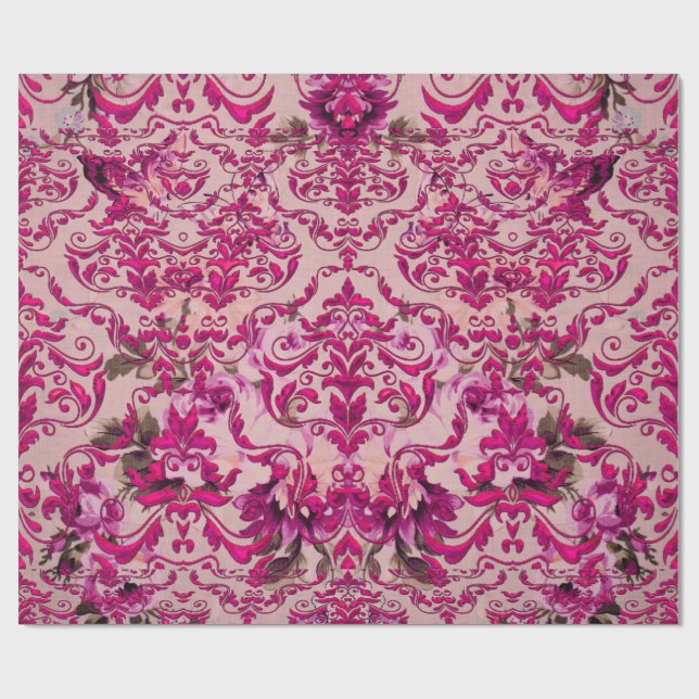 Papel De Presente O damasco romântico de Olivia (Aberto)