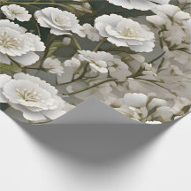 O Design de Padrão Floral Macio Branco