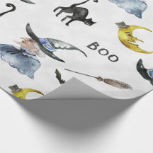 O Dia das Bruxas - bruxa da aguarela - gato - lua