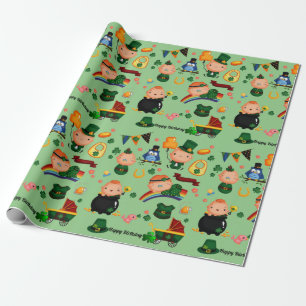 Papel De Presente O dia de St Patrick do feliz aniversario