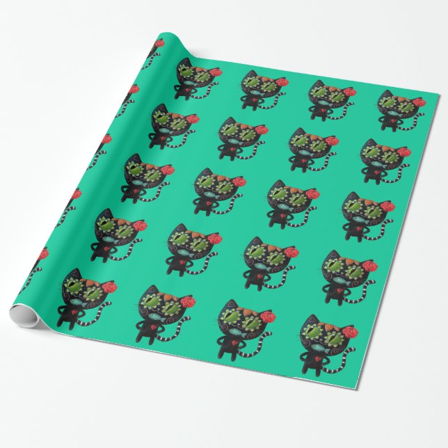 Papel De Presente O dia do gato preto inoperante (Desenrolado)