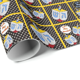 Papel De Presente O Dreidel da Arte Moderna Ficou Dotty