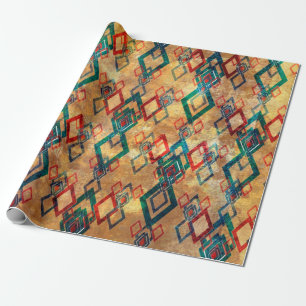 Papel De Presente O feiticeiro étnico grunge um padrão antigo. Imp