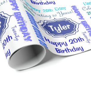 Papel De Presente O feliz aniversario   da arte do metro personaliza