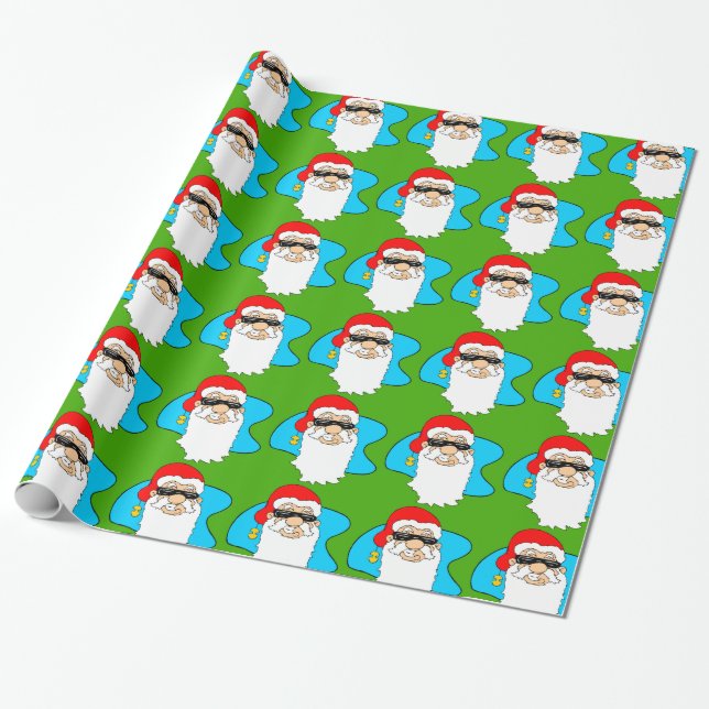 Papel De Presente O Feliz Natal refrigera o papai noel no teste (Desenrolado)