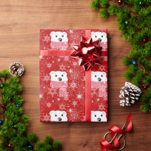 Papel De Presente O focinho de um urso polar, Natal