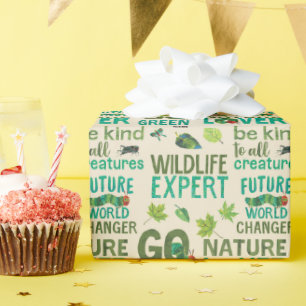 Papel De Presente O Futuro Mundial da Lagarta, muito faminto,