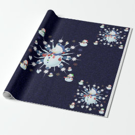 Papel De Presente O Glittery Christmas Snowman -