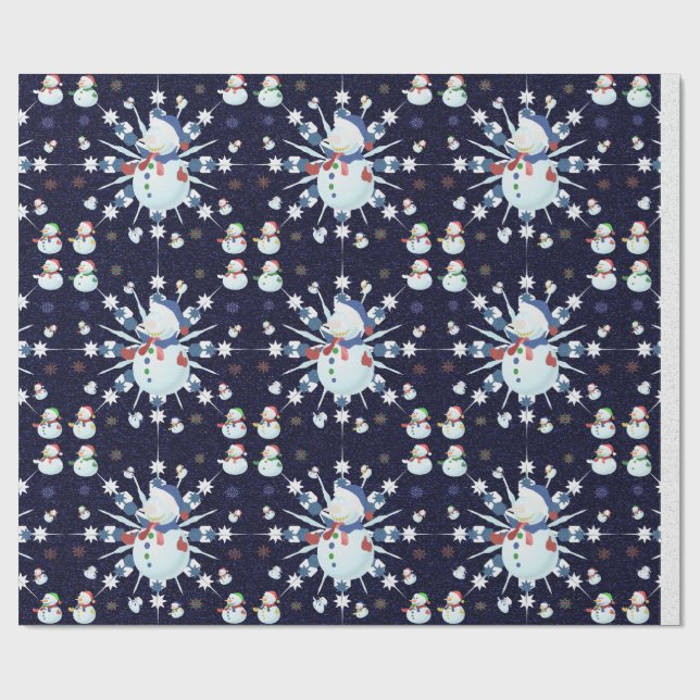 Papel De Presente O Glittery Christmas Snowman - (Aberto)