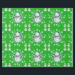 Papel De Presente O Glittery Christmas Snowman -<br><div class="desc">Este design apresenta um floco de neve branco e azul,  flocos de neve coloridos e muitos homens de neve vestidos para uma fria época de Natal. Uma falha foi adicionada a este design. Este presente de Natal vem em várias cores,  estilos e tamanhos.</div>