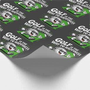 Papel De Presente O golfe é o caminho para a felicidade