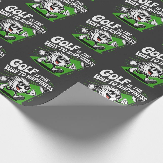 Papel De Presente O golfe é o caminho para a felicidade (Ponta)