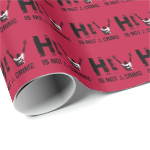 Papel De Presente O HIV não é um crime - Arte Vermelha Grunge