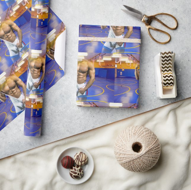 Papel De Presente O homem muscular de SlipperyJoe boja trai de ginás (Artesanato)