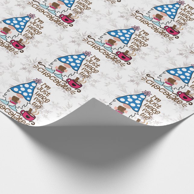 Papel De Presente O inverno, estou aqui para o chocolate. (Ponta)