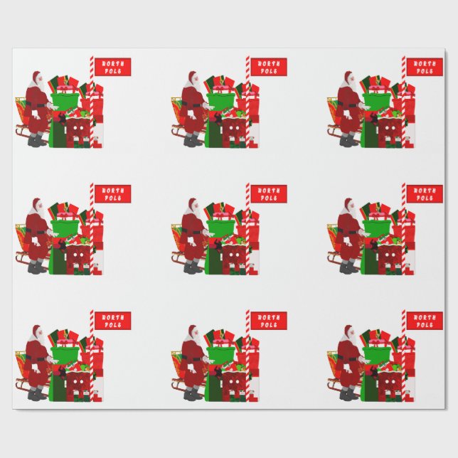 Papel De Presente O Livro Branco do Polo Norte (Aberto)