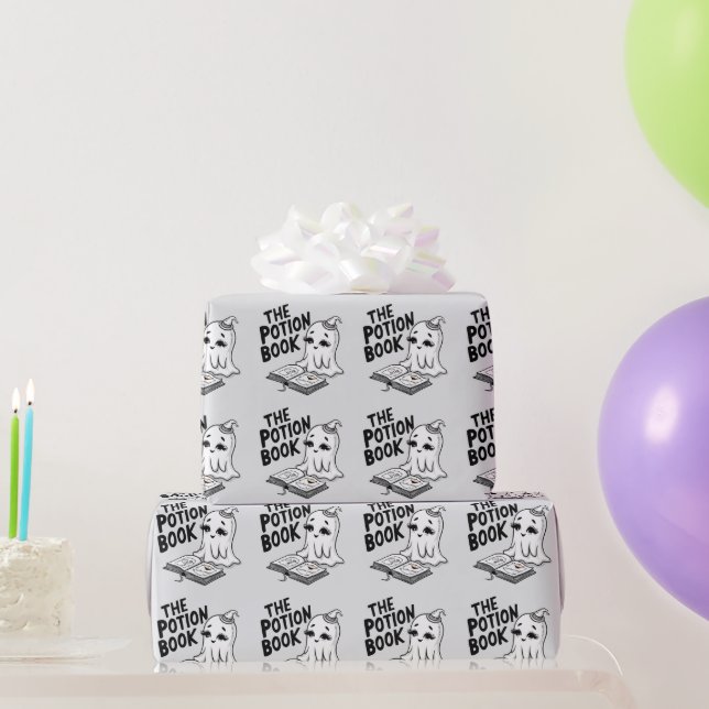 Papel De Presente O Livro Da Poção Para O Halloween (Presentes para festas)