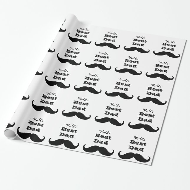 Papel De Presente O melhor bigode Pai do mundo (Desenrolado)