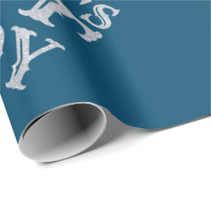 Papel De Presente O melhor brilho do Dia de os pais do mundo prata