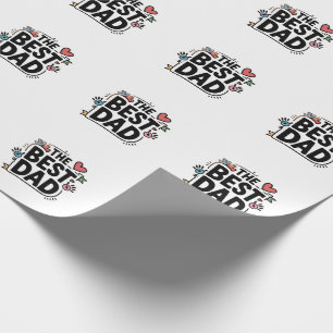 Papel De Presente O melhor design de texto do Pai