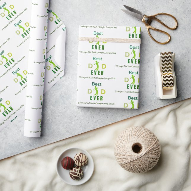 Papel De Presente O melhor Pai de nunca do Legal Elegante moderno Go (Artesanato)