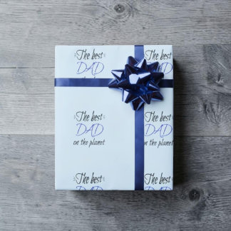 Papel De Presente O Melhor Pai do Planeta Personalizado Minimalista