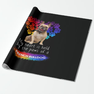 Papel De Presente O Meu Coração É Detido Pelas Patas De Um Bulldog F