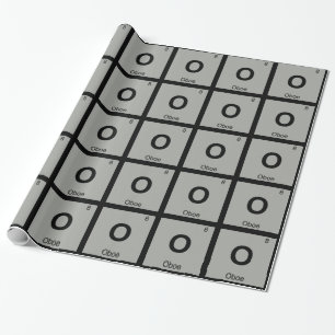 Papel De Presente O - Música de Oboé Símbolo da Tabela Periódica da 