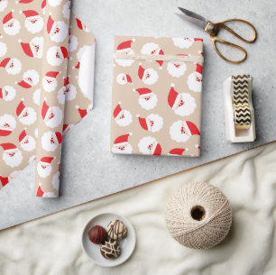 Papel De Presente O Natal do Pai Natal Bonito Apresenta-se Sem Costu