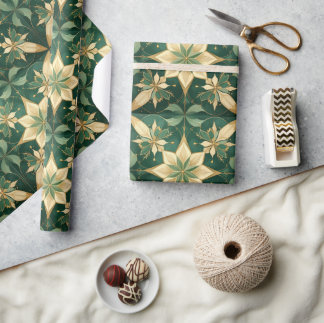 Papel De Presente O Natal Elegante - Estrela