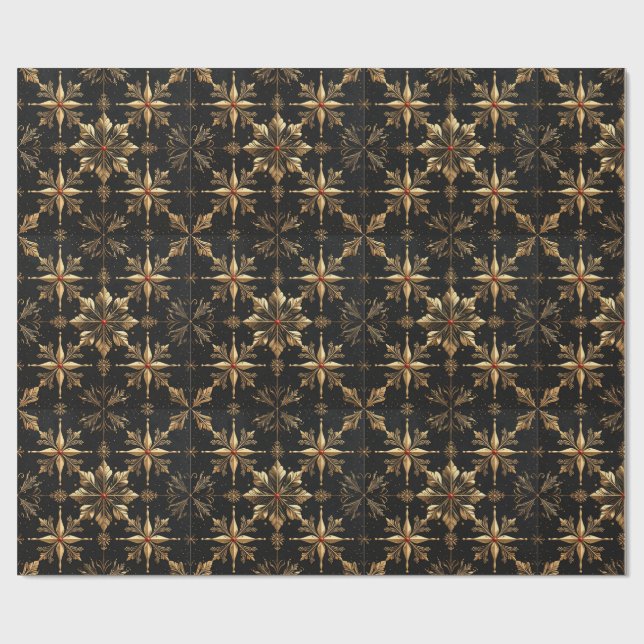 Papel De Presente O Natal Elegante - Preto (Aberto)