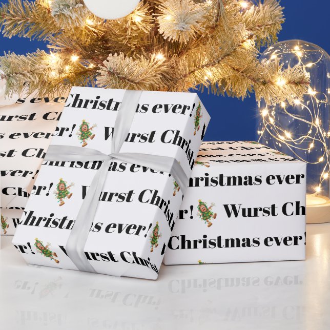Papel De Presente O Natal mais Wurst de todos! Salame engraçado  (Feriados)