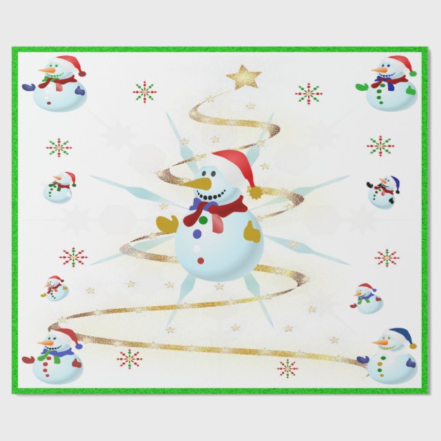 Papel De Presente O Neve de Natal - (Aberto)