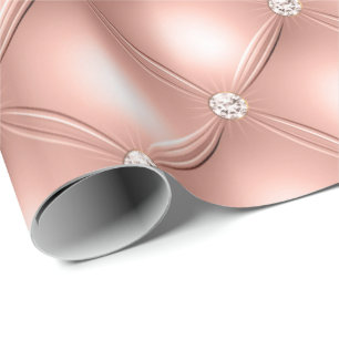 Papel De Presente O ouro cor-de-rosa cora brilho soprou diamante