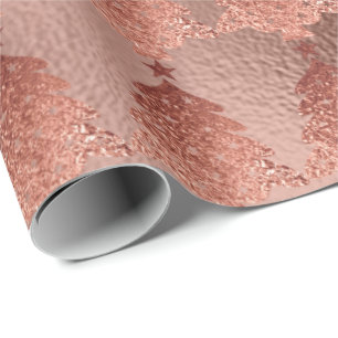 Papel De Presente O ouro de cobre Dourado cor-de-rosa cora árvore d