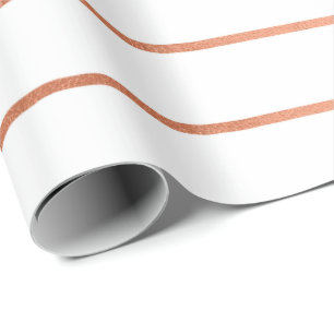 Papel De Presente O ouro do rosa do rosa cora as linhas brancas das