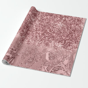 Papel De Presente O ouro do rosa do rosa cora faísca Ombre do brilh