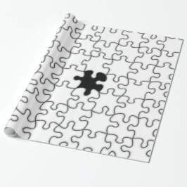 Papel De Presente O padrão de peça de Quebra-cabeça ausente