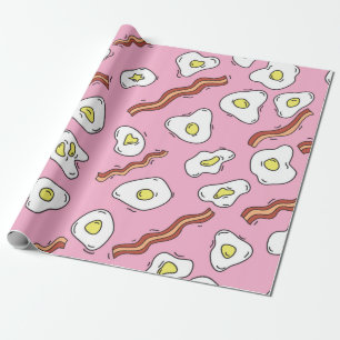 Papel De Presente O padrão do café da manhã sem costura com ovos