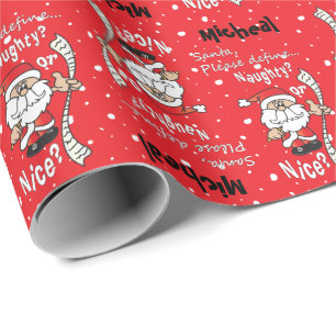 Papel De Presente O papai noel define o Natal impertinente ou