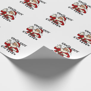 Papel De Presente O Papai Noel Diz Seis Sete 6 7 Natal Divertido Bra