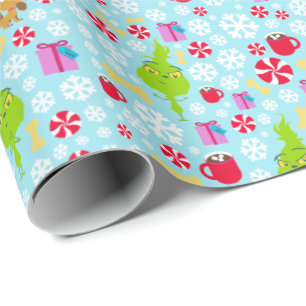 Papel De Presente O Pequeno Grint   Patente de Natal Blue Snowflake