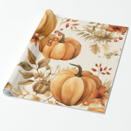 Papel De Presente O Pequeno Pumpkin está no caminho do Chá de fralda